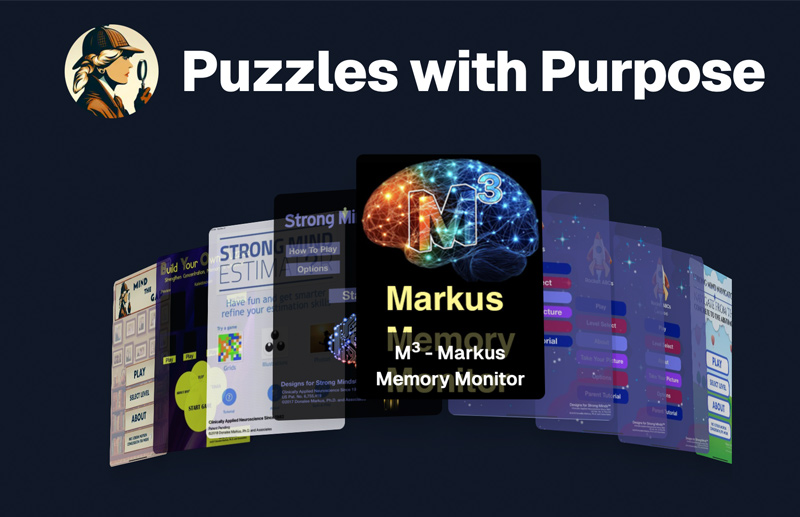 Collection of brain puzzles and games